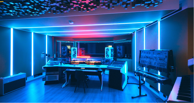 Aufnahme eines Tonstudios