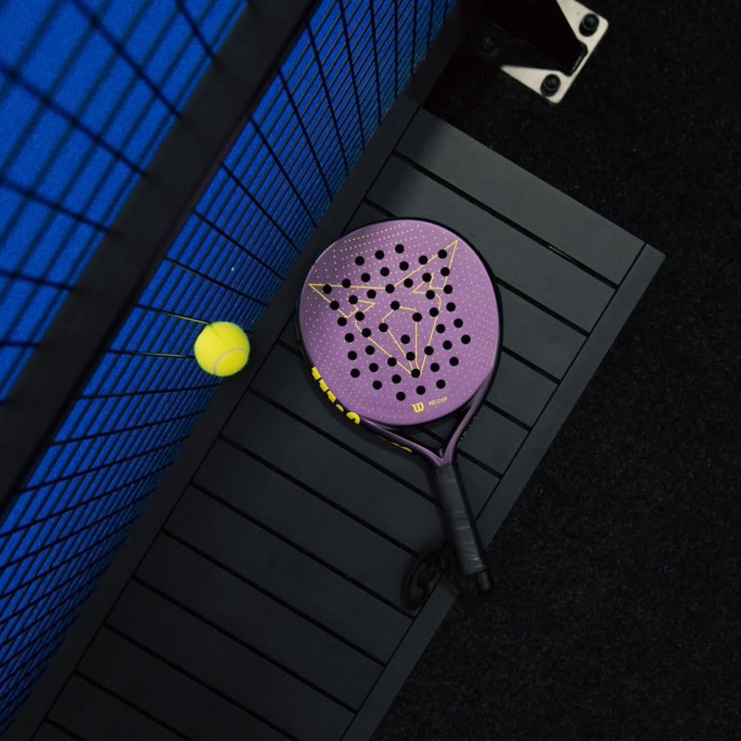 Padel racket and ball