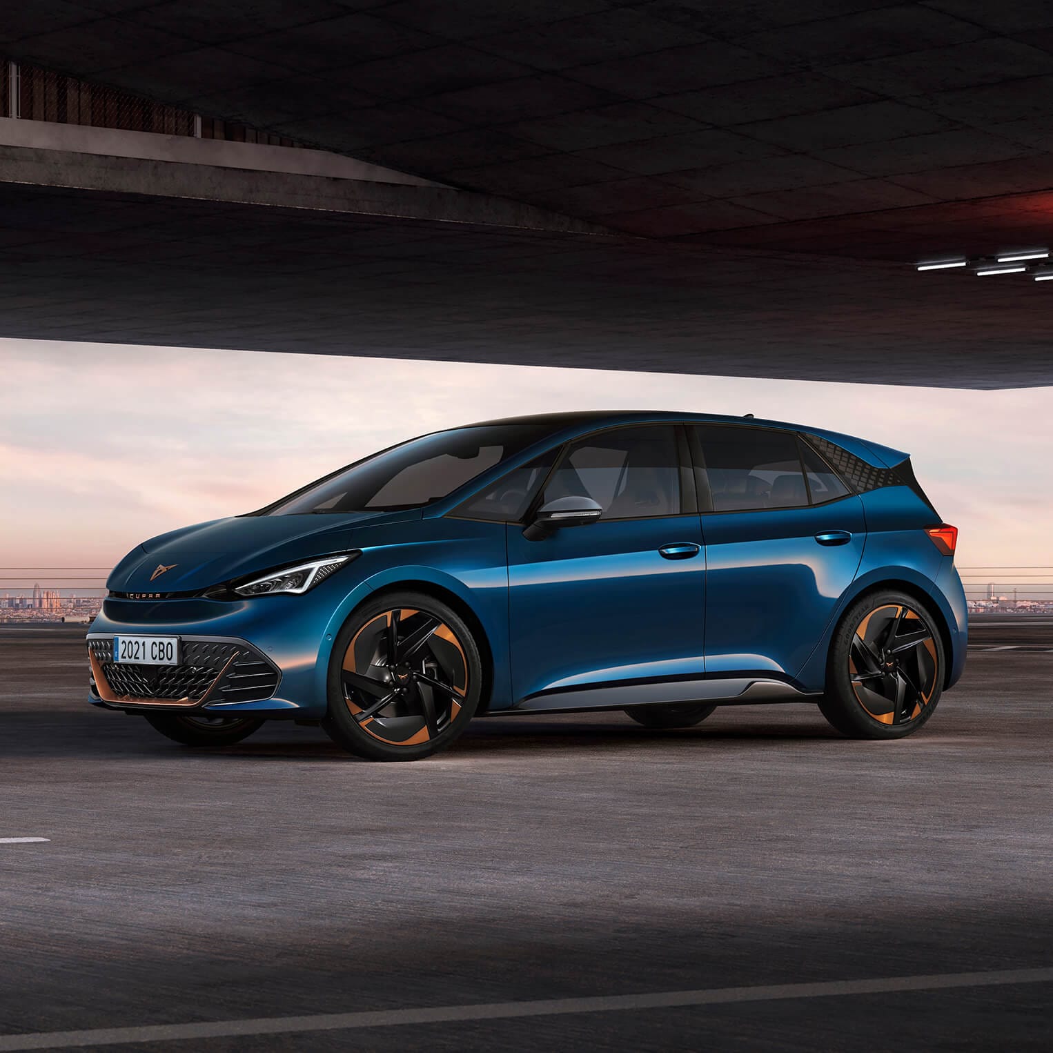 Side shot of the CUPRA Born