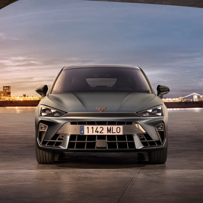 CUPRA Leon in a garage at dawn