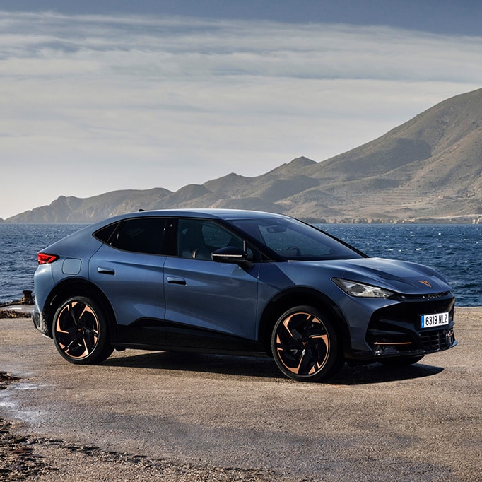 CUPRA Tavascan by the sea