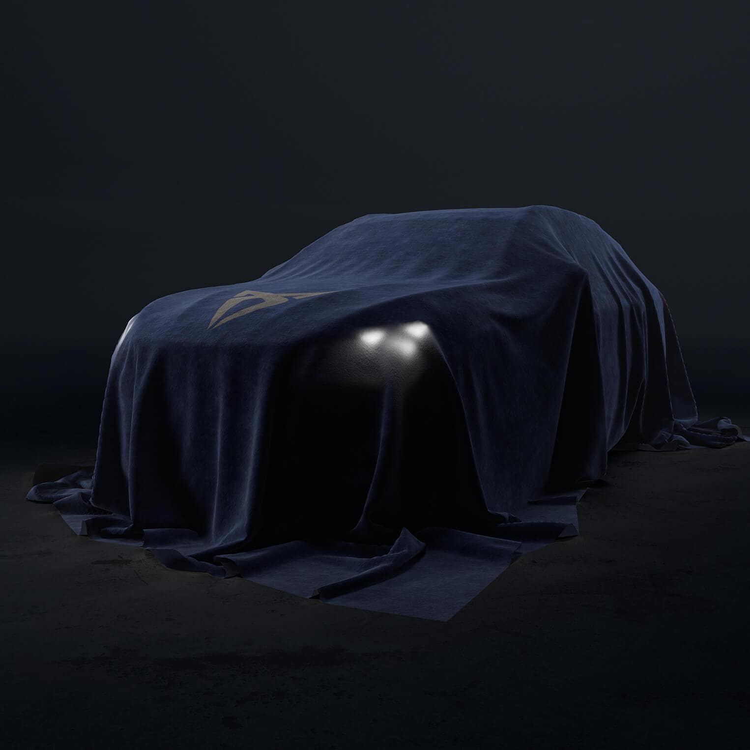 The new CUPRA Terramar covered by a cloth