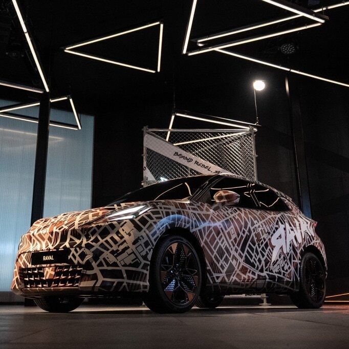 The new CUPRA Raval in a matte colour