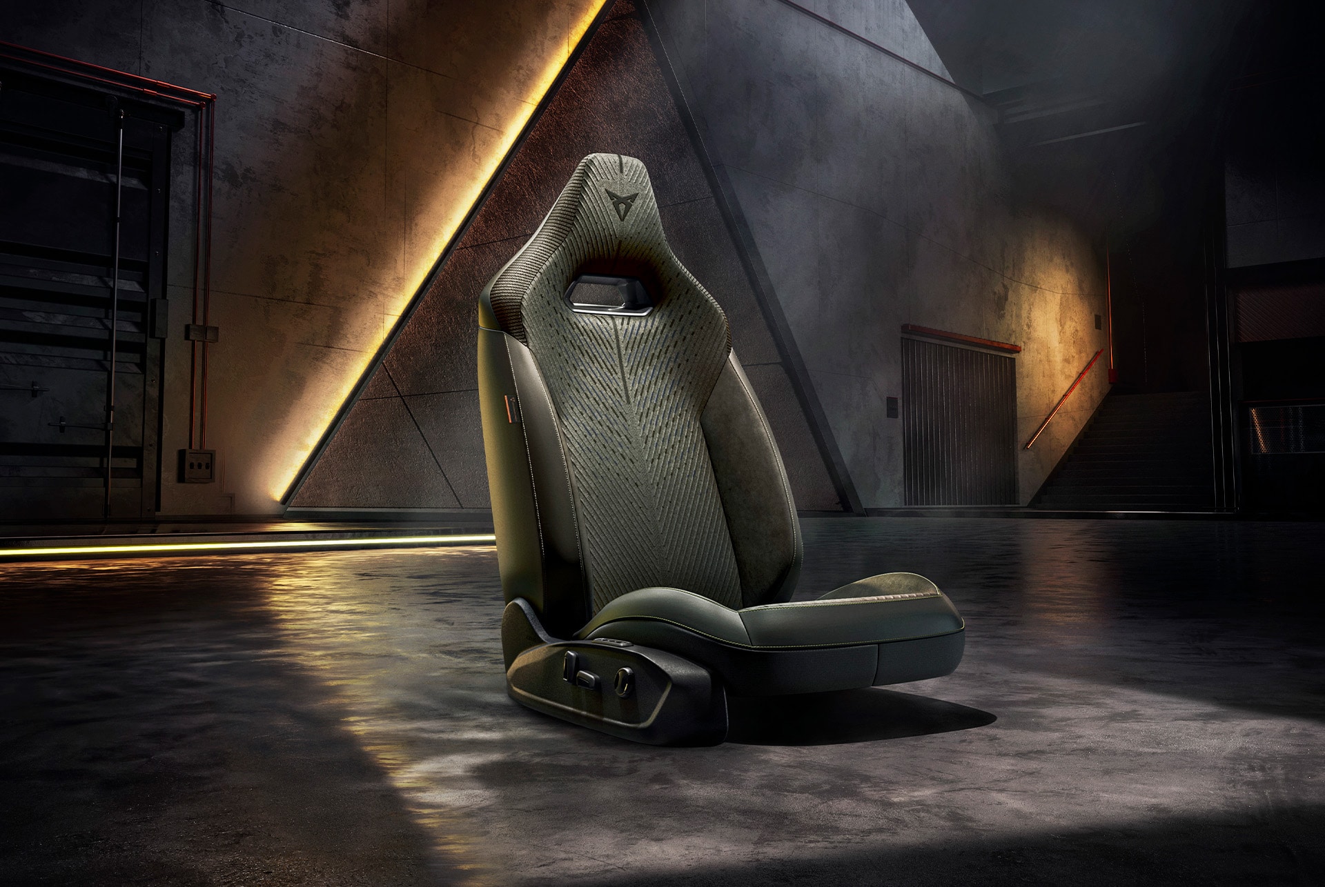 New cupra leon sportourer 2025 interior car design with tribe upholstery crafted in 3D-knitting technology. 