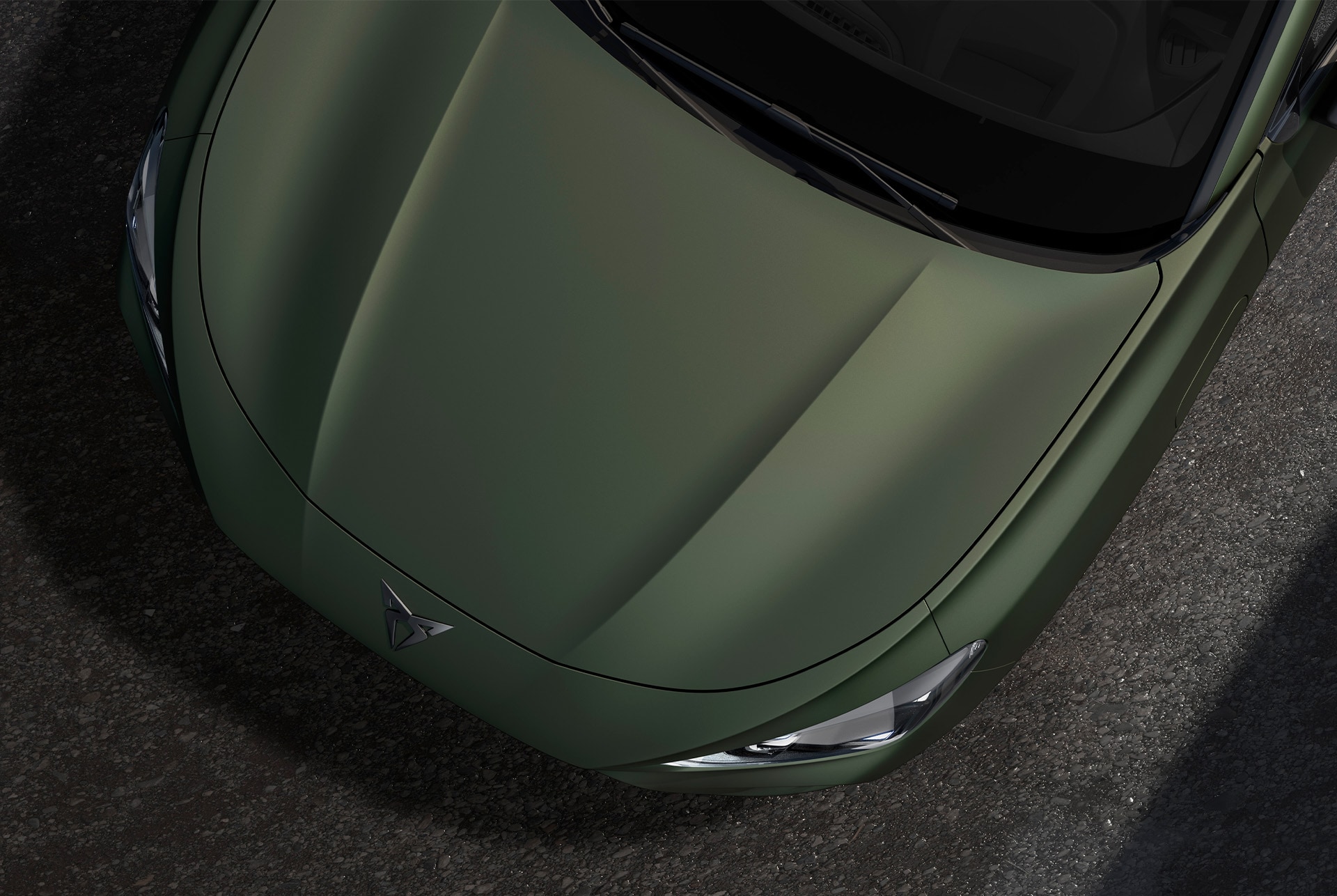 Bird’s eye view of new cupra terramar tribe edition 2025 in manganese matt